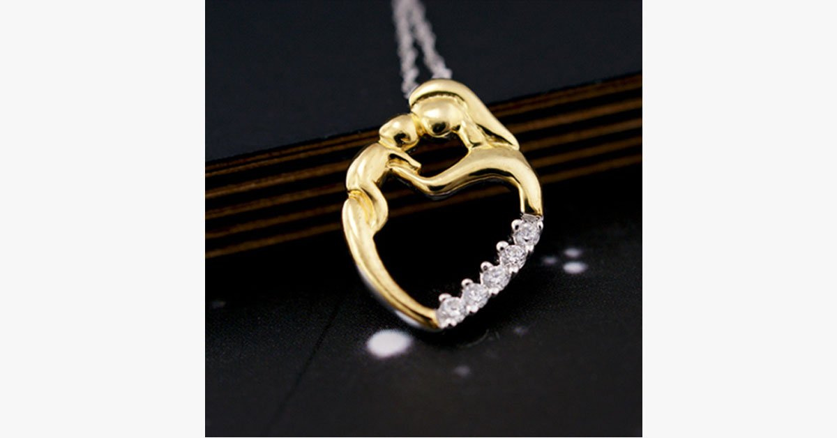 Mother Baby Love Heart Pendant