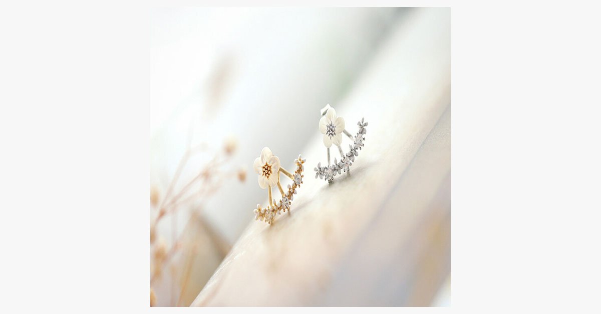 Flower Crystal Stud Earrings