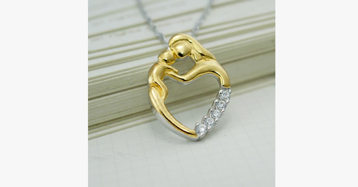 Mother Baby Love Heart Pendant