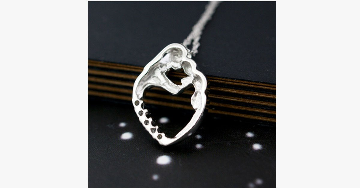 Mother Baby Love Heart Pendant