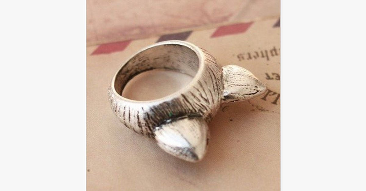Vintage Kitty Love Ring