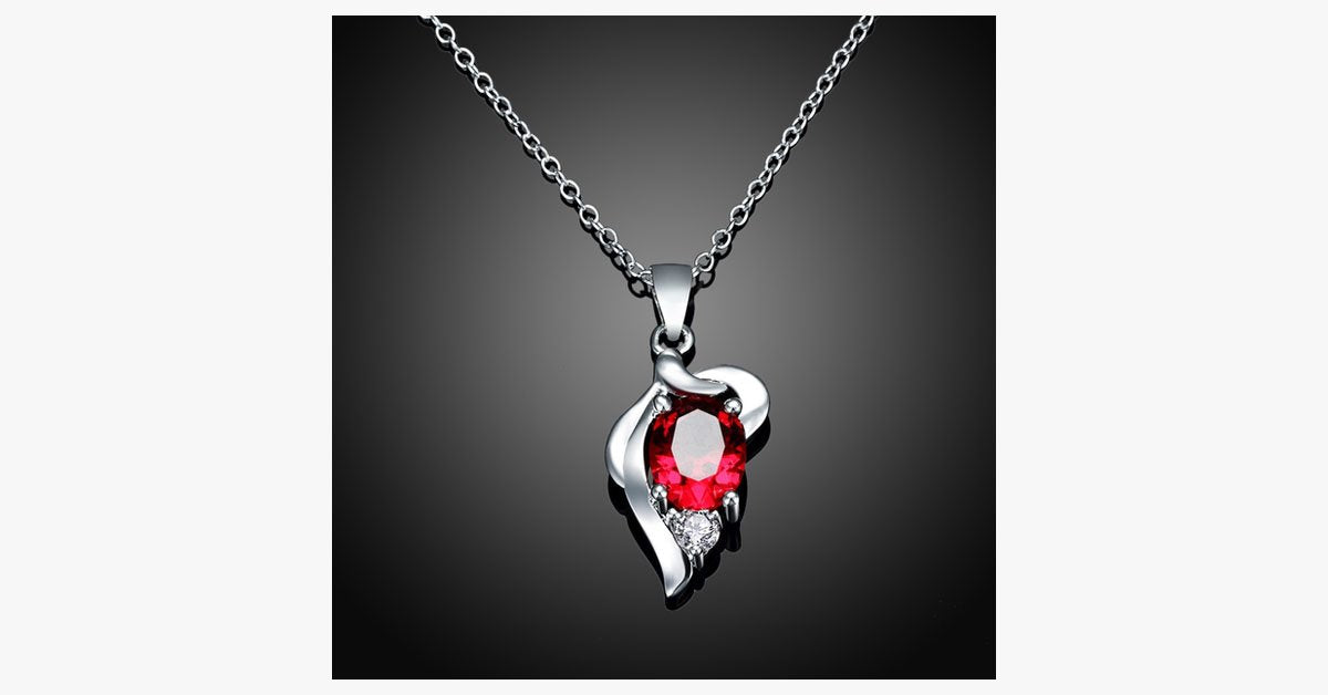 Elegant Ruby Crystal Necklace