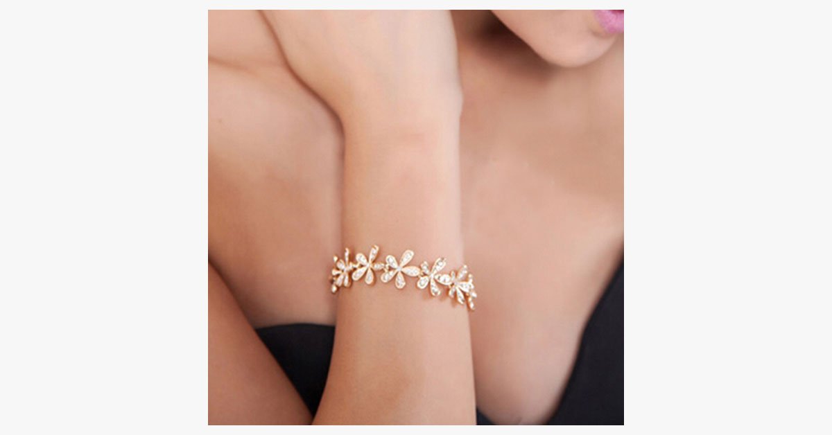 Crystal Daisy Bracelet