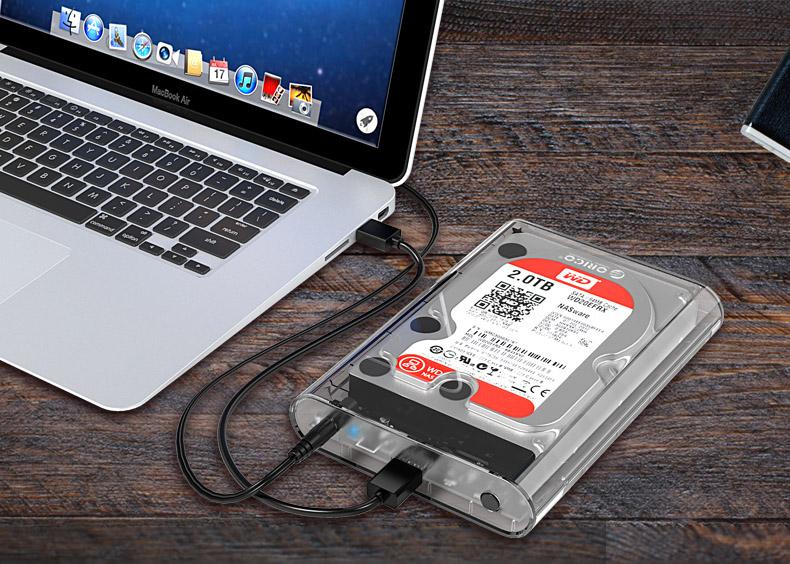 Full Transparent USB3.0 Hard Drive Adapter