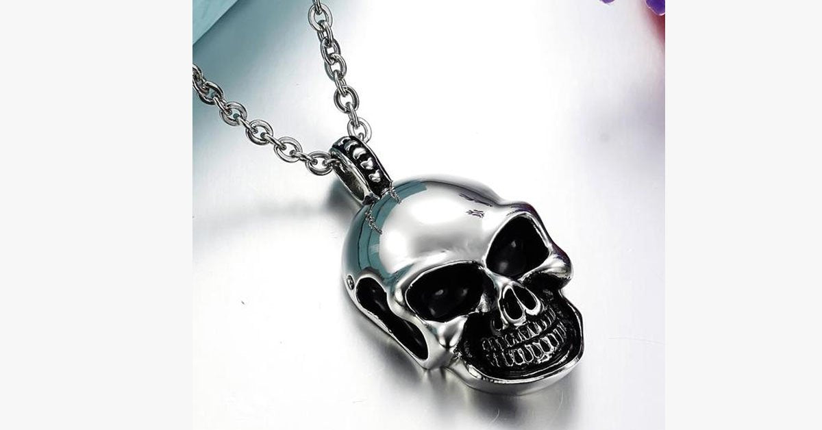 Gravity Stainless Steel Skull Pendant