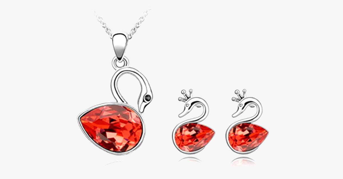 Swan Pendant set