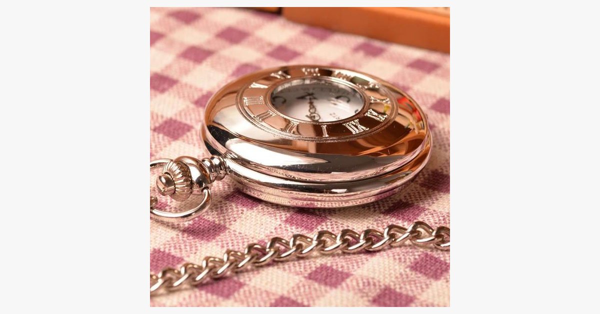 Elegant Silver Pocket Watch