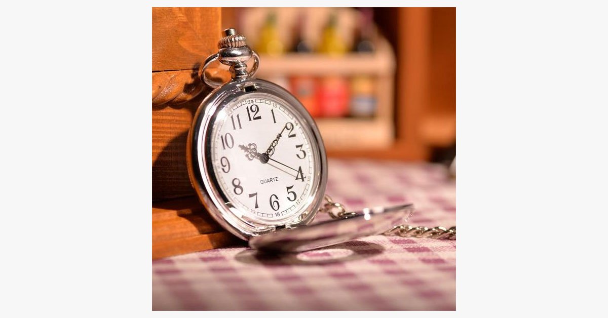 Elegant Silver Pocket Watch