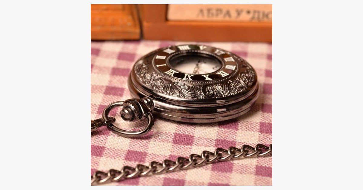 Classic Black Pocket Watch