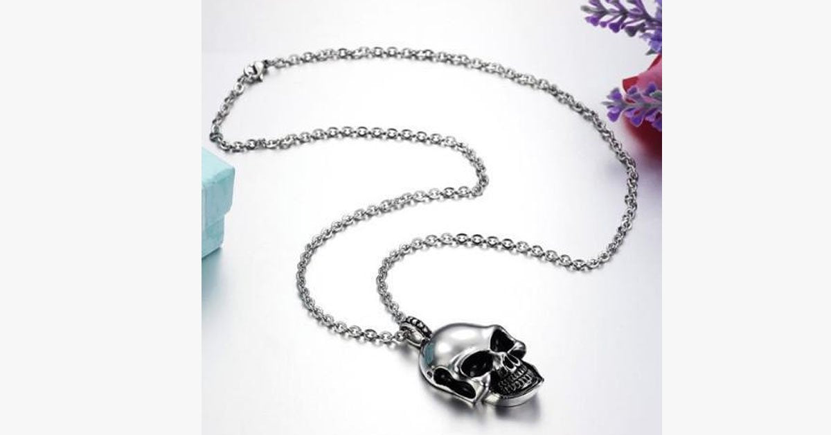Gravity Stainless Steel Skull Pendant