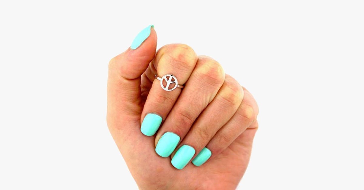 Silver Peace Toe Ring