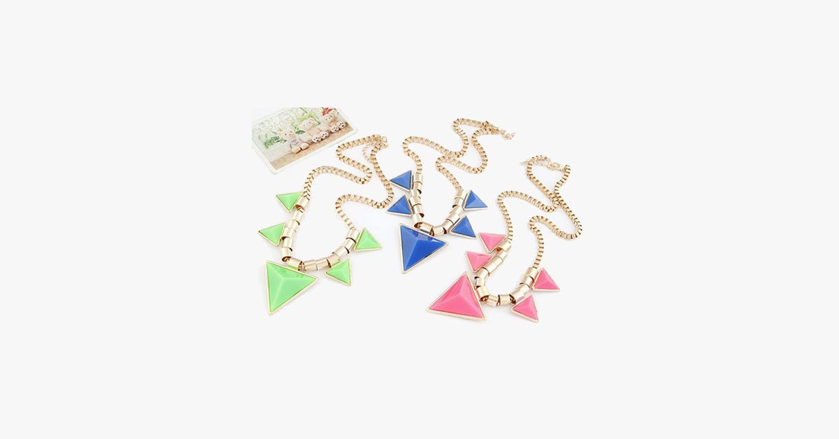 Bold Triangle Statement Necklace