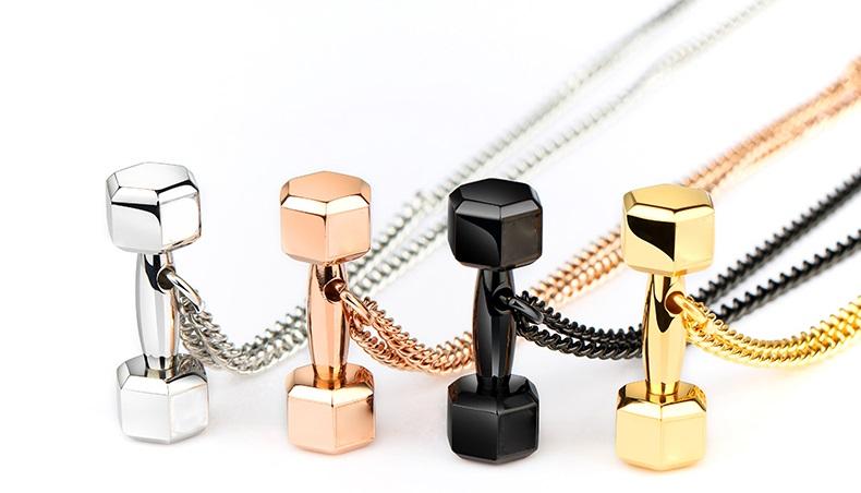 Coolest Dumbbell Necklace for Fitness Lovers