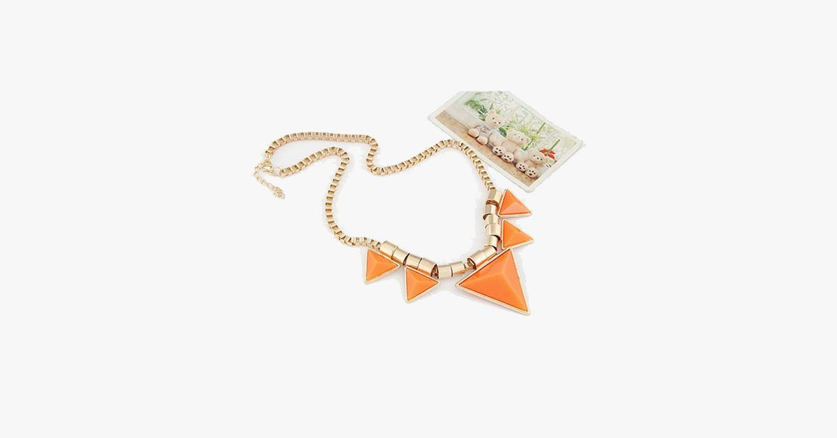 Bold Triangle Statement Necklace