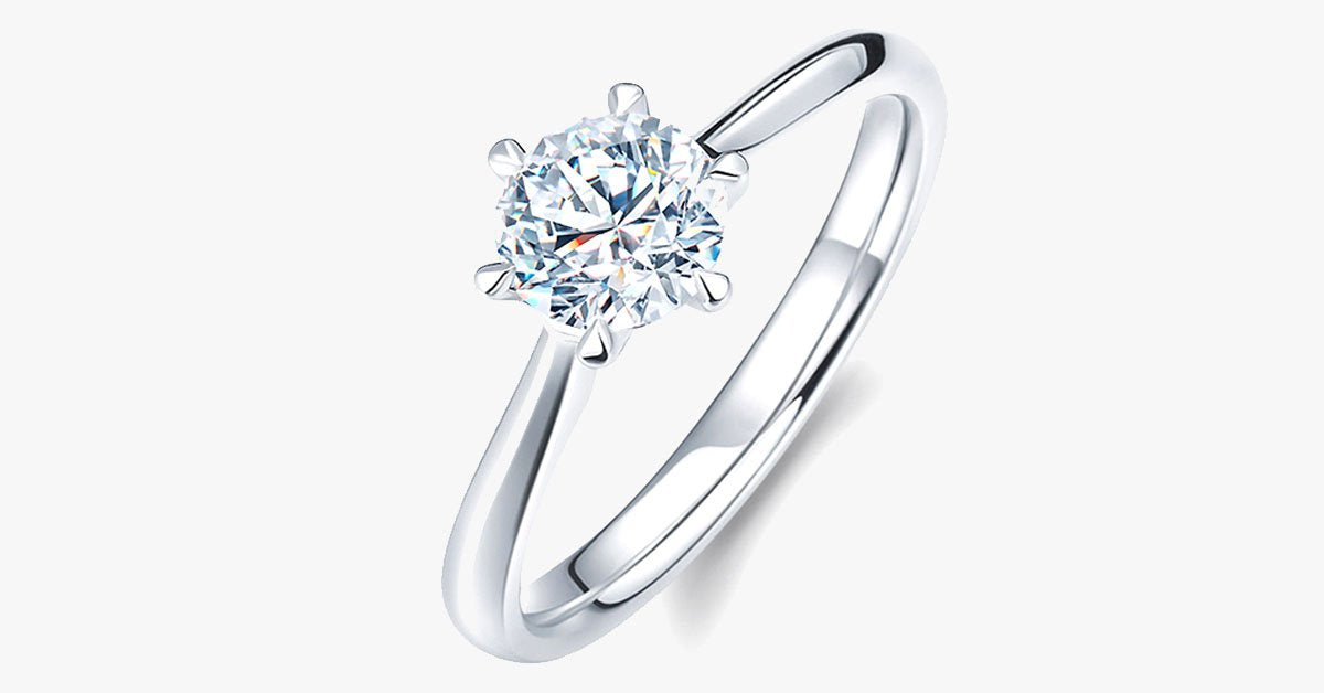 Silver Plated Crystal Ring