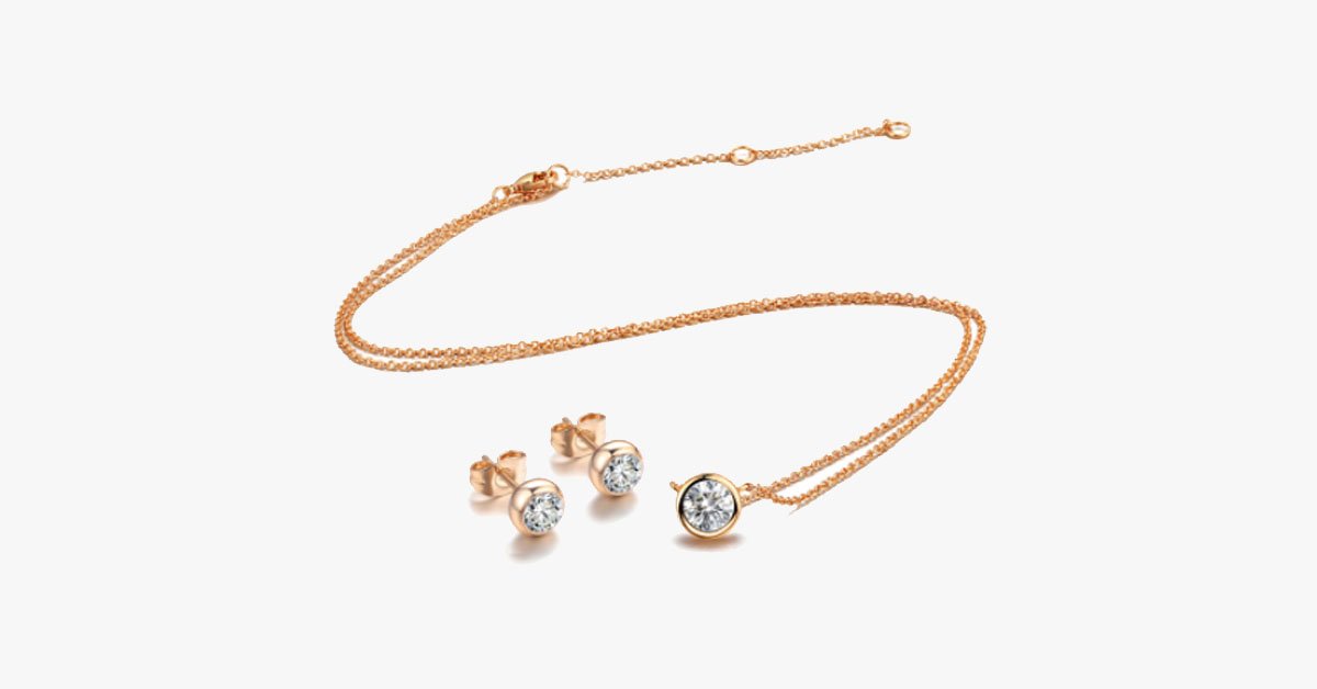 Classic One Crystal Necklace Set