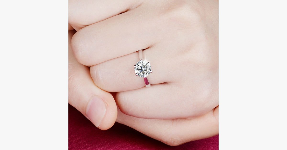 Silver Plated Crystal Ring