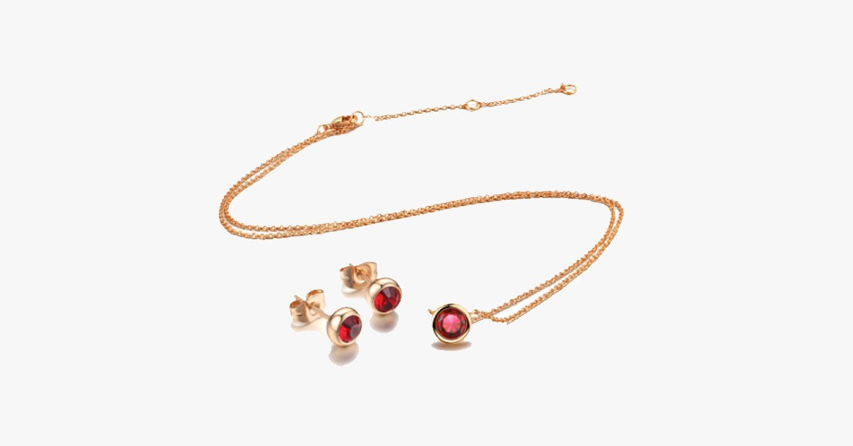 Classic One Crystal Necklace Set