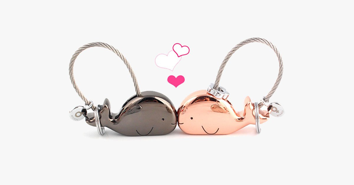 Whale Key Ring For Lovers With Free Gift Box