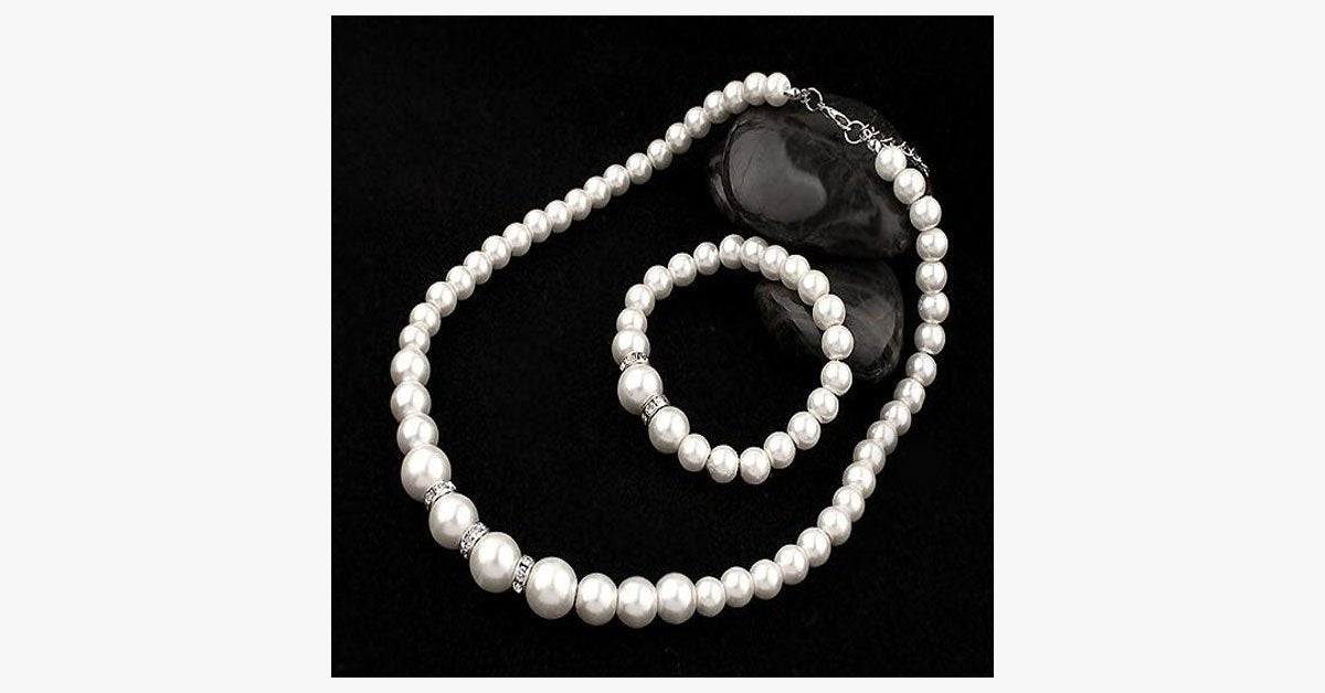 Classic Pearl Necklace Set