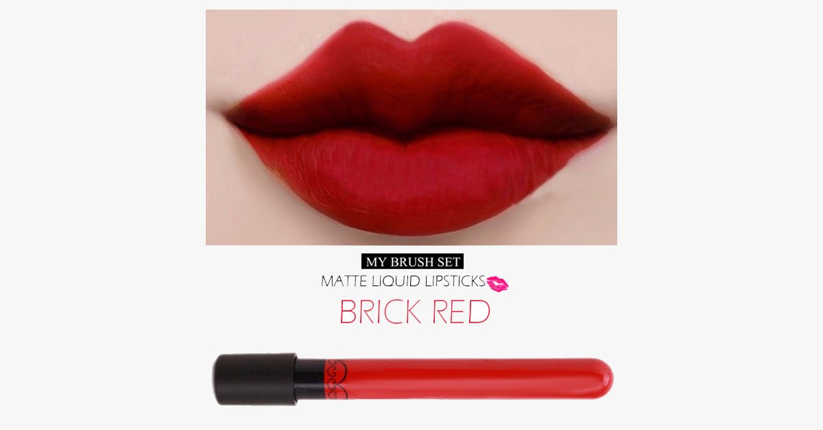 Brick Red Lipstick
