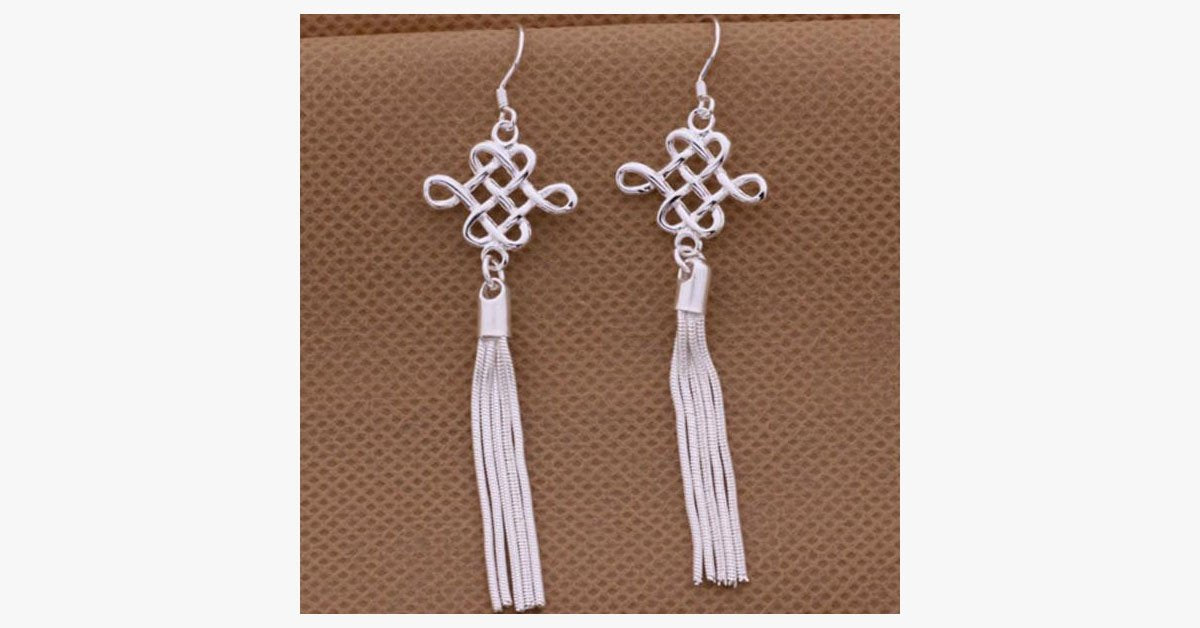 Classic Silver Tassel Earrings