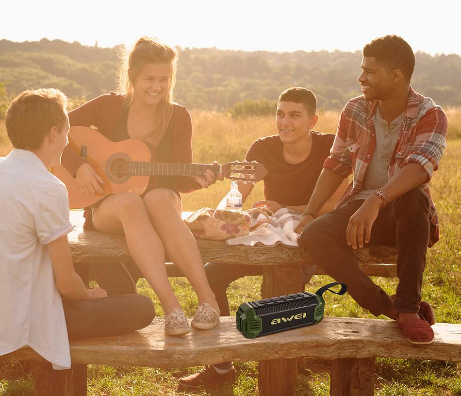 Waterproof Bluetooth & TF Card & USB Speaker That Hides Radio & Power Bank