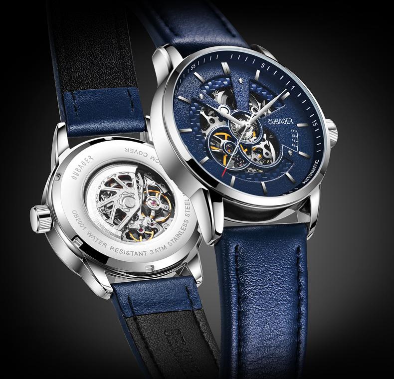 Mechanical & Automatic Skeleton Watch with Visible Gears