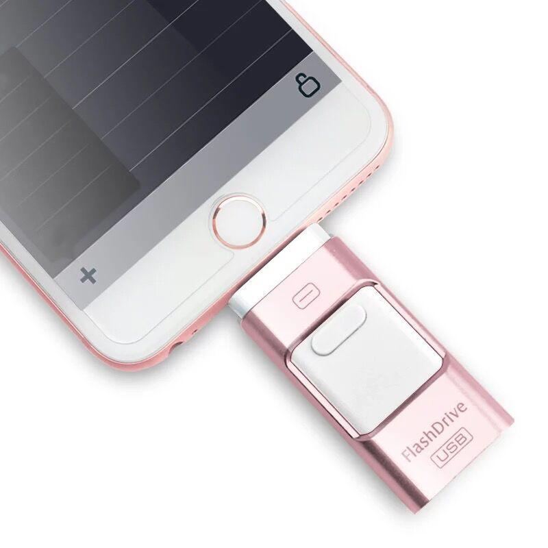 Three-In-One USB Flash Drive - Connect And Store Everything On A Single Piece