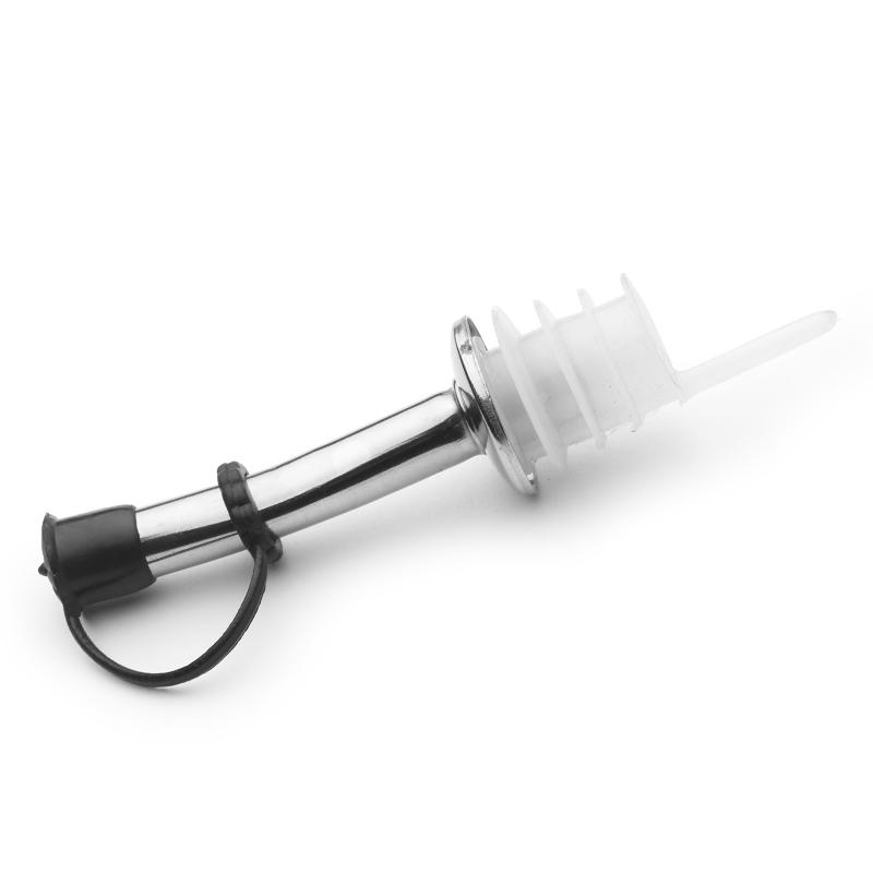 Stainless Steel Wine Olive Oil Liquor Bottle Pourers With Rubber Dust Caps
