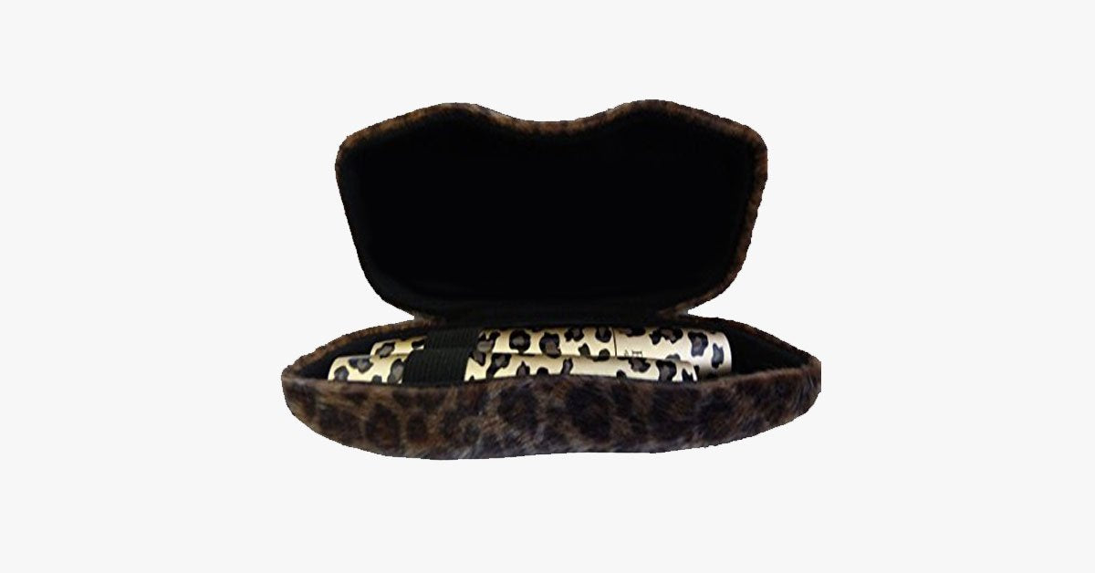 Black Mascara with Furry Leopard Display Case - Long Lasting and Natural Mascara That Keeps You Looking Fresh
