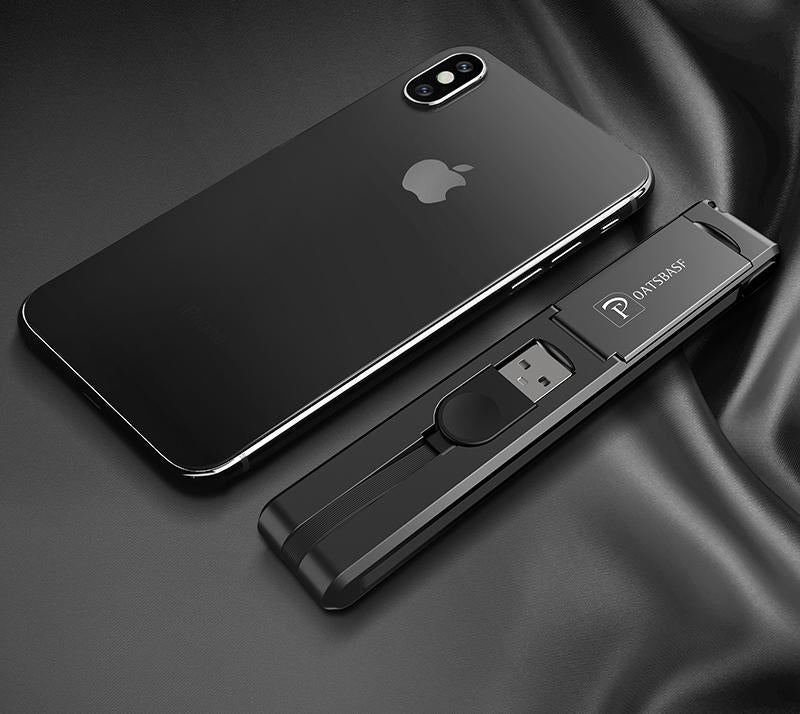 3-in-1 USB Cable & Phone Holder - The Only Cable You Need for All Devices