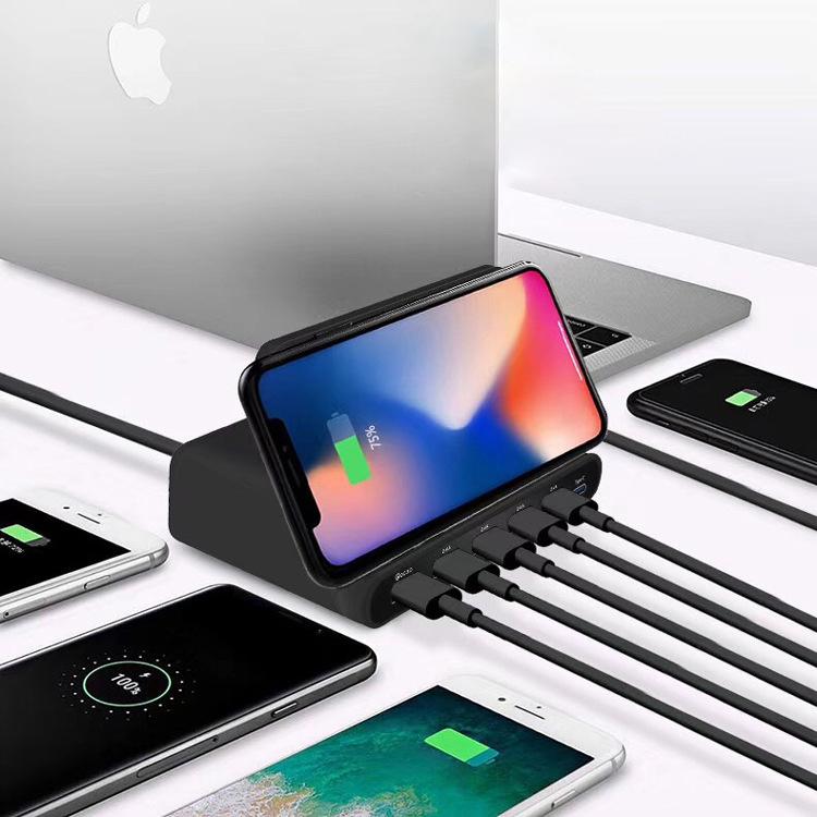 Go Wired and Wireless with 8-in-1 USB & Type-C Fast Charger