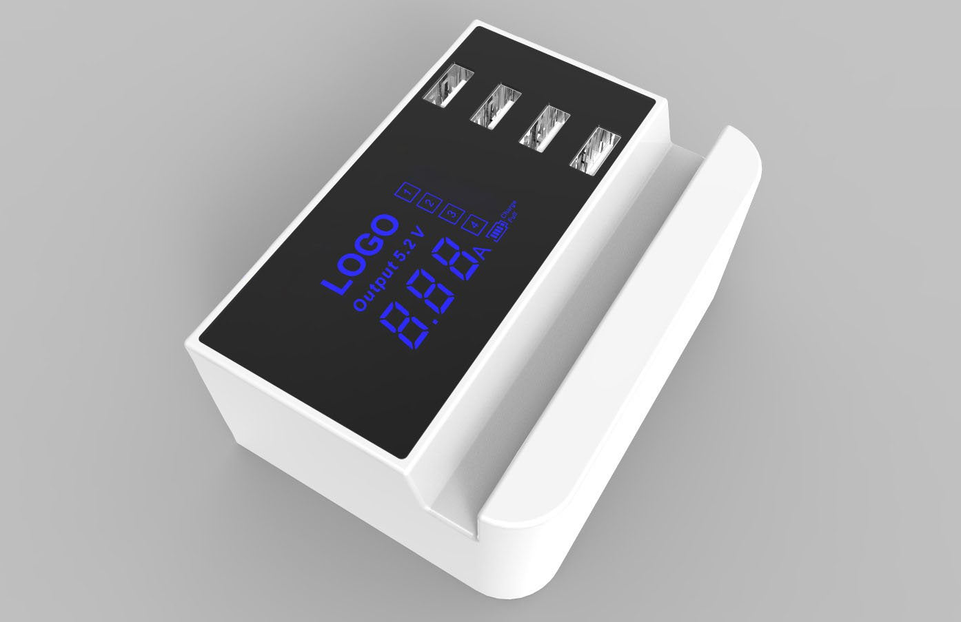Smart 4-Port USB Charge Station Dock With Digital Display That Tells You Everything