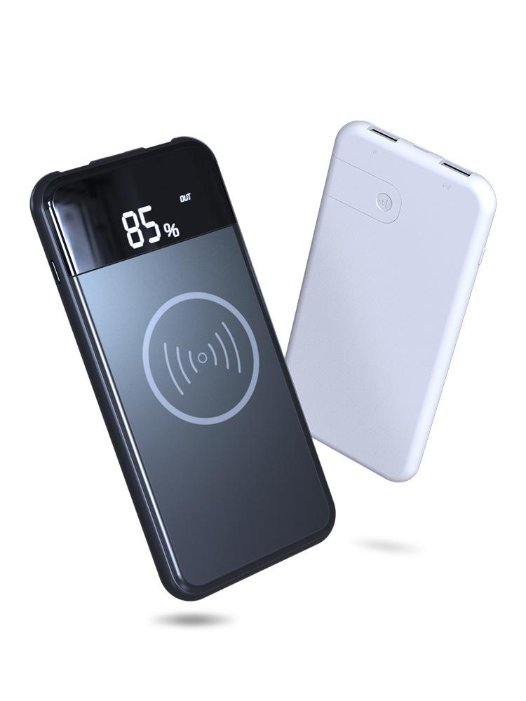 Lightweight 10000mAh Wireless Charging Power Bank With Digital Battery Display