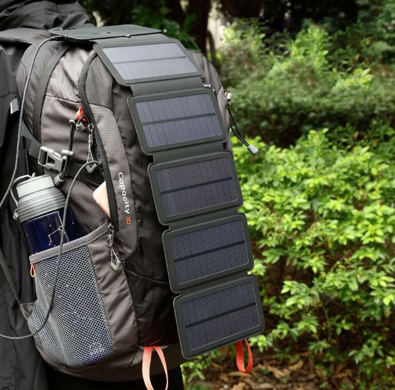 Portable Solar Power Bank With 5 Foldable Solar Panels, Faster Than You Think