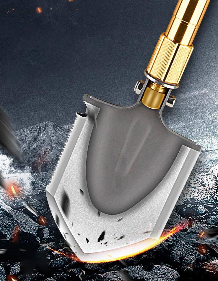Detachable Shovel For Camping, Car Emergency, Backpacking, Outdoor, Hiking, Gardening & Trenching