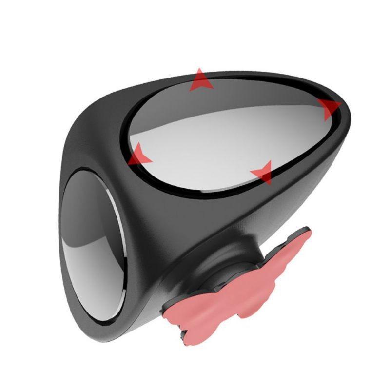2 in 1 Car Blind Spot Mirror, 360 Degree Rotate Adjustable Stick-on Convex Rear View Mirror