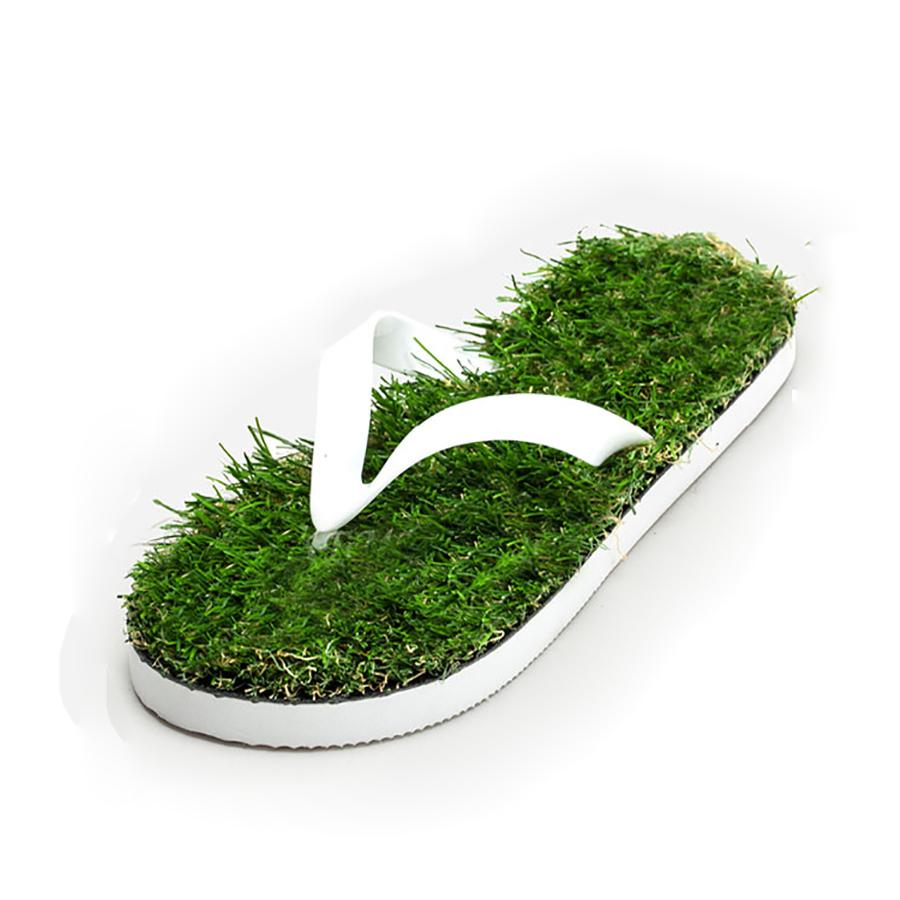 Green Grassy Flip Flops