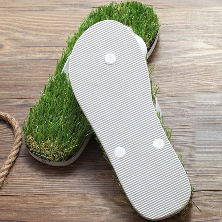 Green Grassy Flip Flops
