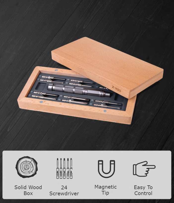 25-in-1 Portable Precision Screwdriver Set With 24 Magnetic Bits