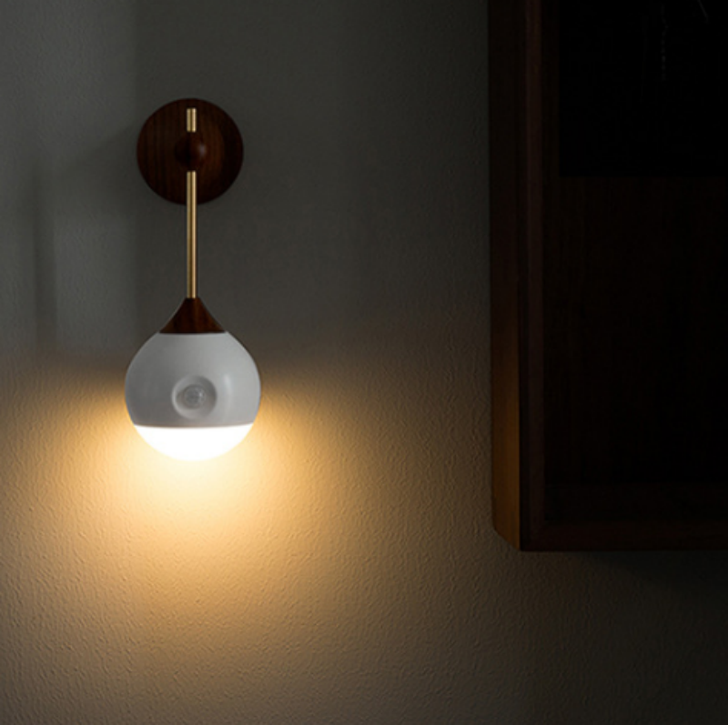 LED Wall Night Light With Sound Control, Detachable Design & Magnetic Absorption