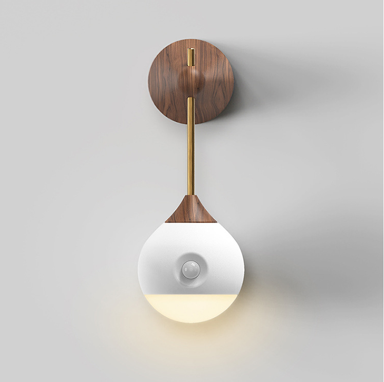 LED Wall Night Light With Sound Control, Detachable Design & Magnetic Absorption