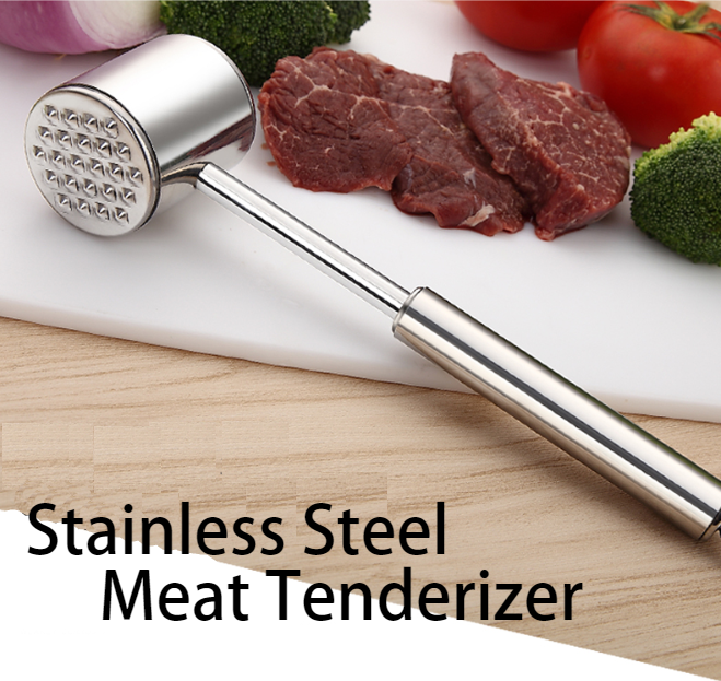 Stainless Steel Meat Tenderizer For Tenderizing Steak, Chicken & Lamb
