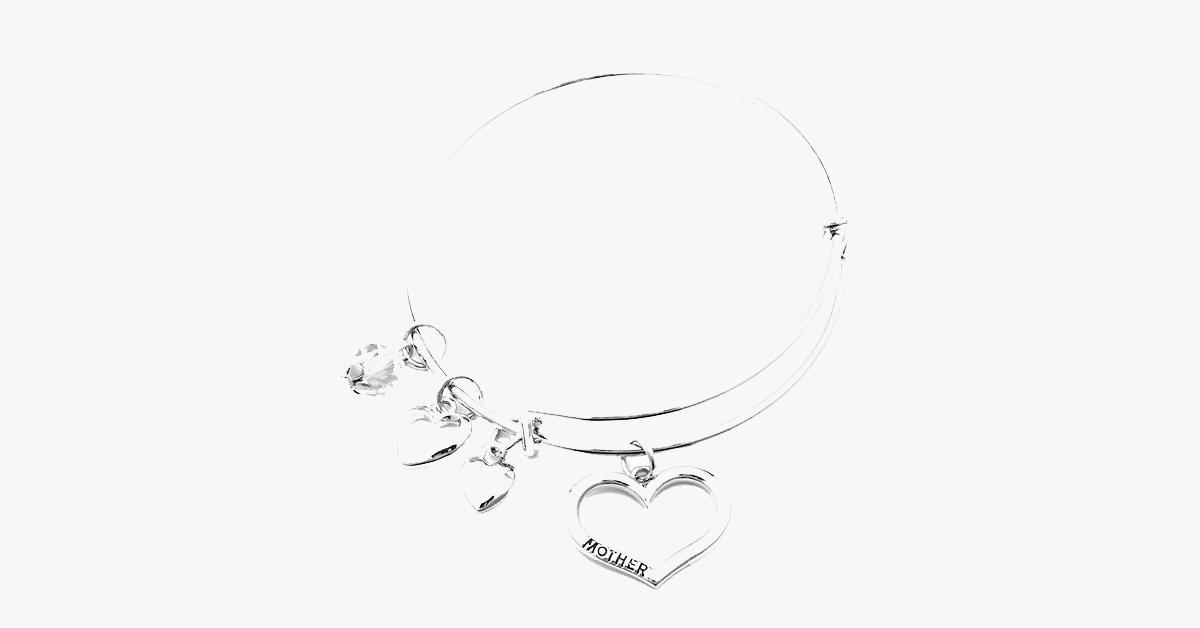 Mother Daughter Charm Bangle Set