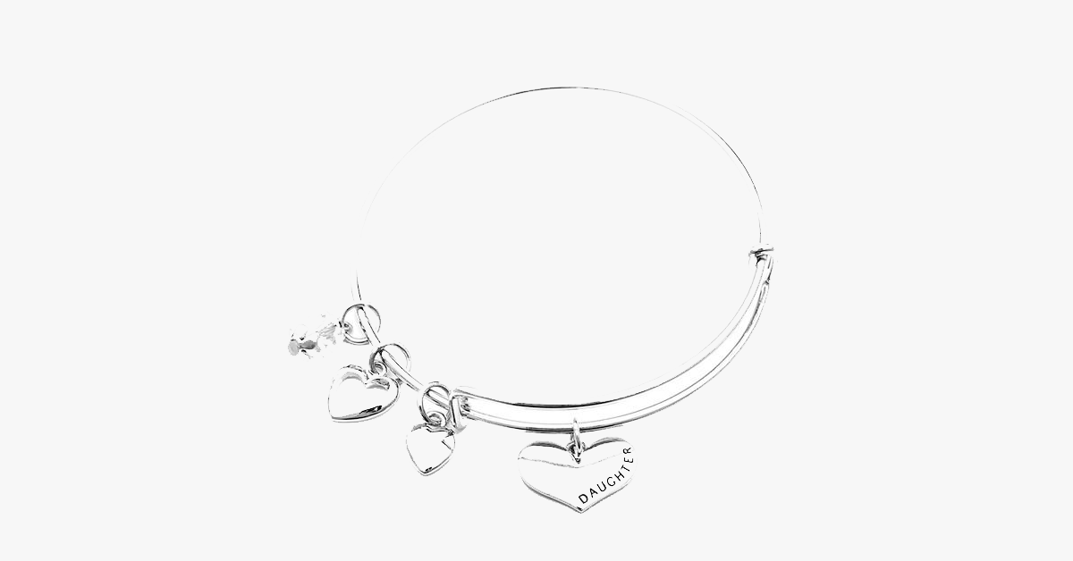 Mother Daughter Charm Bangle Set