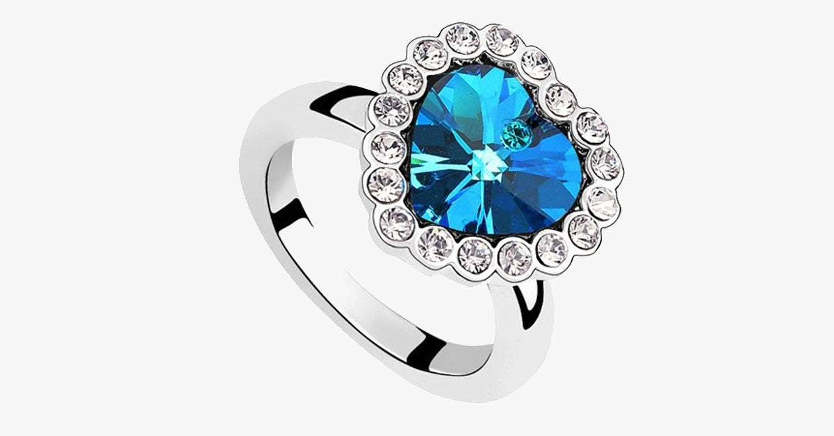 Sapphire Heart Ring