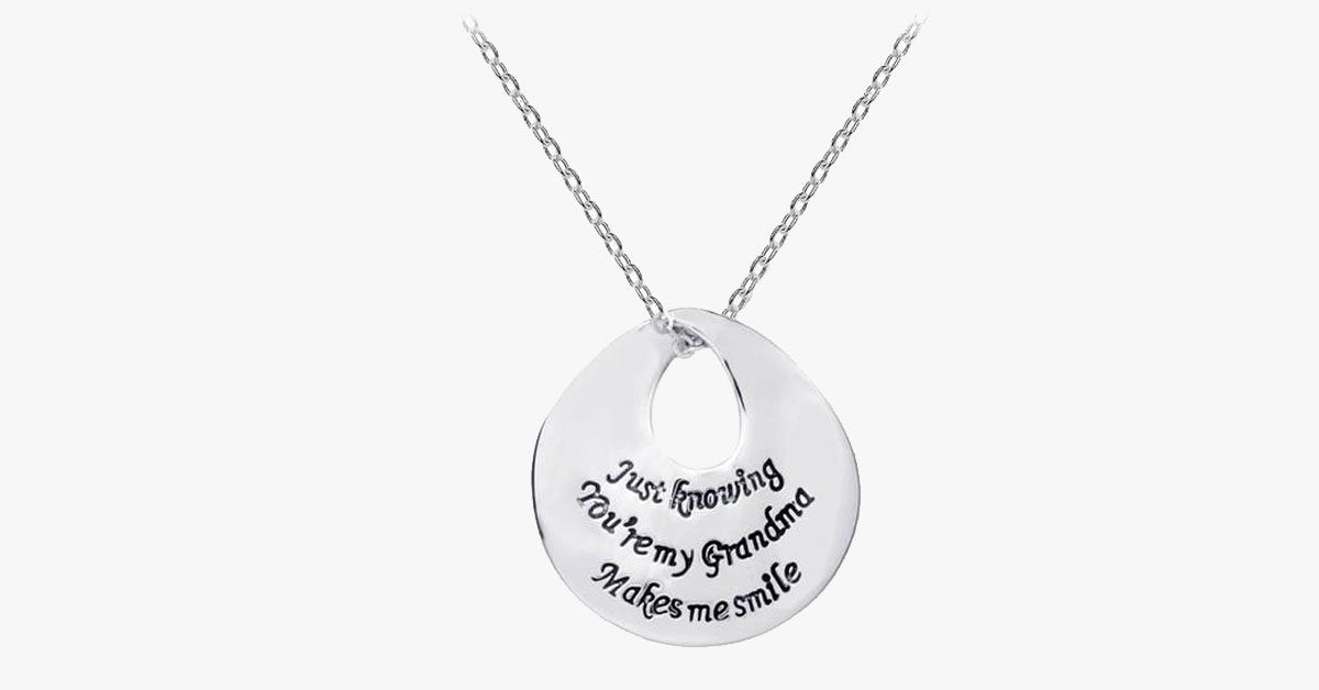 Just Knowing You're My Grandma Makes Me Smile Necklace