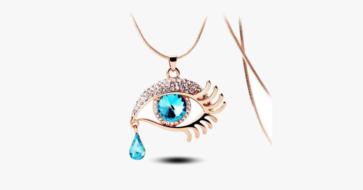 Cleopatra Crystal Eye Necklace