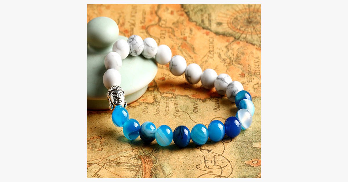 Buddha Lava Stone Unisex Bracelet